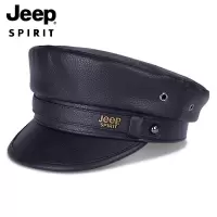 JEEP SPIRIT吉普正品帽子男士牛皮真皮风皮帽