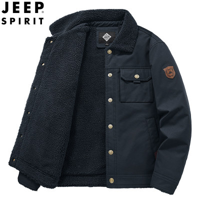 JEEP SPIRIT吉普保暖棉衣男士外套棉服男装加厚加绒棉袄