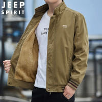 JEEP SPIRIT吉普夹克男纯棉加绒棉衣秋冬季休闲防风立领夹克上衣服