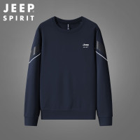 JEEP SPIRIT吉普卫衣男宽松大码圆领体恤秋长袖打底衫