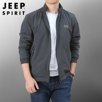 JEEP SPIRIT吉普男秋季立领外套男上衣春秋中青年商务休闲夹克HL2820