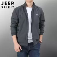 JEEP SPIRIT吉普男秋季立领外套男上衣春秋中青年商务休闲夹克HL2820