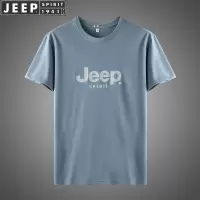 JEEP SPIRIT夏季新款男士圆领运动休闲T恤衫半袖汗衫套头打底