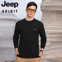 JEEP SPIRIT男士针织衫秋冬新款毛衣男士圆领毛线衣针织打底衫内搭潮流