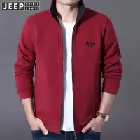 JEEP SPIRIT吉普男装卫衣宽松棉秋冬长袖外套立领开衫拉链休闲上衣