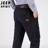 JEEP SPIRIT秋冬厚款男士多口袋大码宽松工装裤户外休闲棉裤1514