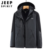 JEEP SPIRIT吉普夹克男款秋冬季户外运动防水保暖抓绒登山服