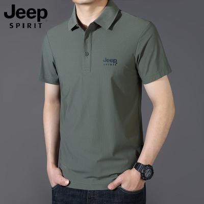 JEEP SPIRIT短袖T恤男士夏季薄款休闲体恤冰丝翻领polo衫