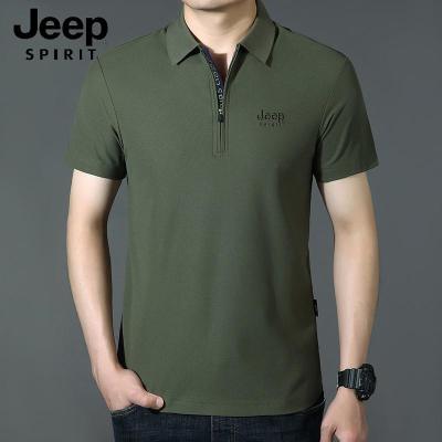 JEEP SPIRIT短袖T恤男士夏季薄款潮牌宽松翻领Polo衫