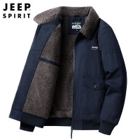 JEEPspirit吉普夹克加绒加厚冬季保暖外套男土毛领棉服