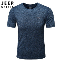 JEEP SPIRIT吉普夏季冰丝休闲运动短袖T恤男士宽松薄款圆领T恤衫