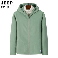 JEEPspirit吉普卫衣男装秋冬保暖连帽青年外套户外双面绒开衫上衣