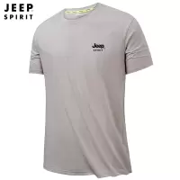 JEEP SPIRIT春夏新款短袖T恤男士夏季新款圆领潮流百搭上衣宽松休闲体恤