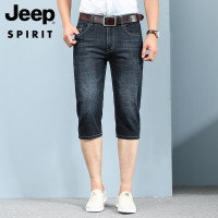 JEEP SPIRIT吉普春夏户外男士直筒短款六分牛仔裤