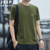 JEEP SPIRIT吉普夏季短袖T恤男士圆领薄款宽松打底衫体恤上衣