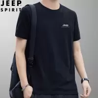 JEEP SPIRIT吉普圆领短袖T恤男士夏季休闲时尚半袖T恤衫