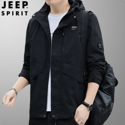 JEEP SPIRIT吉普春秋夹克款男士时尚休闲上衣登山服外套