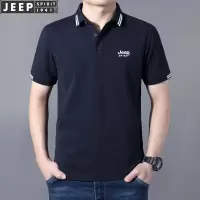 JEEP SPIRIT新款男士短袖T恤宽松大码翻领打底衫吉普休闲T恤