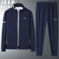 JEEP SPIRIT运动套装男秋季中年男装宽松休闲运动服