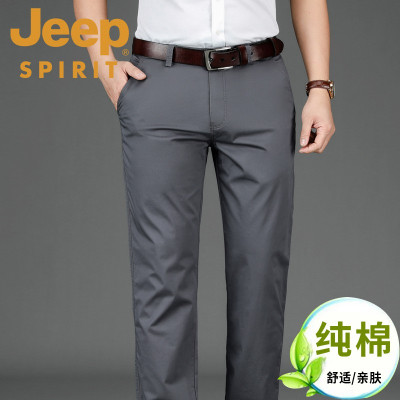 JEEP SPIRIT男士休闲裤宽松大码商务休闲长裤夏季薄款