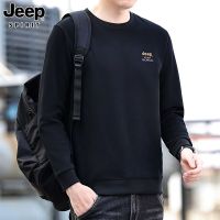 JEEP SPIRIT 潮流时尚圆领卫衣休闲刺绣简约商务上衣