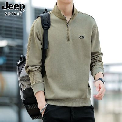 JEEP SPIRIT 男士卫衣时尚潮流上衣百搭休闲上衣纯色
