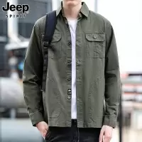 JEEP SPIRIT男士商务休闲衬衫潮流休闲外套纯棉POLO衫