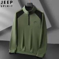 JEEP SPIRIT 男士时尚潮流刺绣上衣百搭休闲拼接卫衣