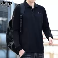 JEEP SPIRIT 男士时尚潮流长袖T恤商务休闲刺绣POLO衫