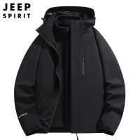 JEEPspirit吉普情侣水貂绒内胆冬棉服可卸外套三合一加厚