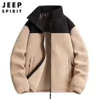 JEEP吉普摇粒绒外套情侣款冬季加绒加厚摇粒绒拉链卫衣
