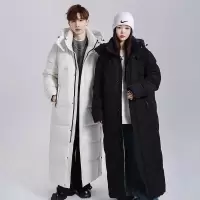 JPDUN秋冬情侣超长到脚踝羽绒服男女同款保暖外套