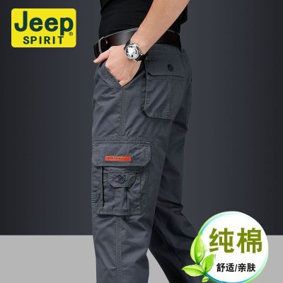JEEP SPIRIT工装裤男宽松直筒春夏薄款大码户外多口袋休闲裤