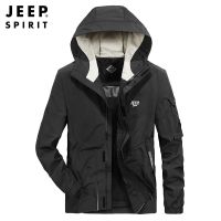 JEEP SPIRIT吉普春季新款男装夹克韩版休闲连帽大码宽松男士外套