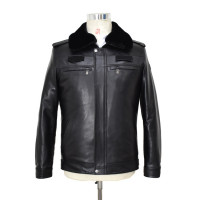 举翼王子高档男士皮衣夹克外套工装保安工作服真皮皮衣物业安防制服
