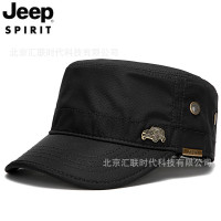 JEEPSPIRIT吉普平顶帽子男户外速干帽男士休闲鸭舌帽遮阳帽CA