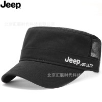 JEEP 吉普透气平顶帽子男士遮阳帽网帽鸭舌帽太阳帽CA
