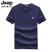 JEEP吉普短袖T恤男士2021年夏季新款弹力圆领宽松休闲半袖衫