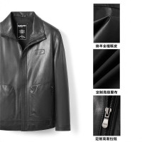 新款真皮皮衣男头层超薄绵羊皮夹克外套立翻领短款时尚简约外套潮