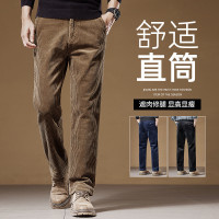 JEEP SPIRIT秋冬轻商务高端灯芯绒休闲裤男式直筒宽松棉弹力长裤男裤