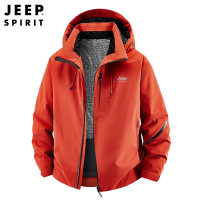 JEEP SPIRIT 2025秋冬季款红色棉衣宽松休闲保暖青年大码棉服外套