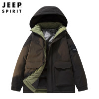 JEEP SPIRIT羽绒服男冬季新款中年大码保暖白鸭绒加厚装外穿抗寒男装外套