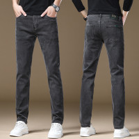 JEEP SPIRIT尼纳灰修身高品质牛仔裤男式弹力百搭小直筒牛仔裤男裤