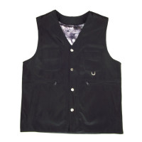 羊皮毛内胆活里活面休闲男士毛坎肩马夹加绒加厚背心可洗