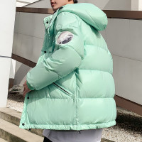 羽绒服男女新款明星原浩闪电短款宽松时尚情侣加厚外套潮