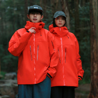 MESONGHUA户外单层硬壳冲锋衣情侣春秋新款三防户外防风防水登山服