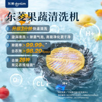 东菱(DonLim)果蔬净化清洗机 涡轮式清洗杀菌消毒神器 除菌除农残家用洗水果解毒机净化器DL-1326静谧蓝