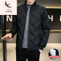 羽绒服男优选羽绒服男轻薄白鸭绒冬季保暖青年短款修身休闲棒球领外套