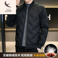 男士羽绒服冬季羽绒服男士轻薄款秋冬季2022新款休闲短款夹克鸭绒棒球领男装外套
