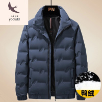 男士羽绒服2022年新款休闲冬季外套男士轻薄羽绒服男短款中年爸爸冬装